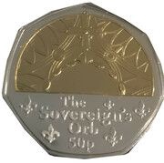 50 Pence - Charles III Coronation Regalia - The Sovereign's Orb, United Kingdom, 2023 reverse image