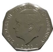 50 Pence - Charles III Coronation Regalia - The Sword of Offering, Silver/Gold Plated obverse image