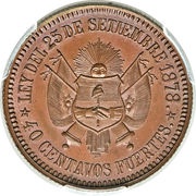 40 Centavos Fuertes Pattern reverse image