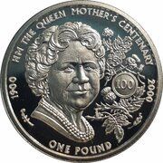 1 Pound - Elizabeth II Queen Mother's 100th Birthday - Silver, United Kingdom, 2000 reverse image