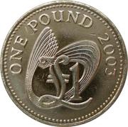 1 Pound - Elizabeth II 4th portrait reverse image
