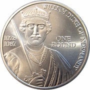 1 Pound - Elizabeth II William, Duke of Normandy - Silver, United Kingdom, 2002 reverse image