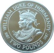 2 Pounds - Elizabeth II King William I - silver, United Kingdom, 1987 reverse image