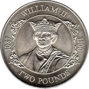 2 Pounds - Elizabeth II King William II, United Kingdom, 1988 reverse image