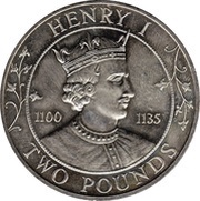2 Pounds - Elizabeth II King Henry I, United Kingdom, 1989 reverse image