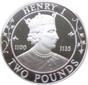 2 Pounds - Elizabeth II King Henry I - Silver, United Kingdom, 1989 reverse image