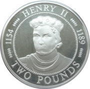 2 Pounds - Elizabeth II King Henry II - Silver, United Kingdom, 1991 reverse image