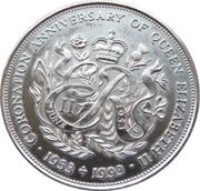 2 Pounds - Elizabeth II 40th Anniversary of the Coronation, United Kingdom, 1993 reverse image