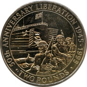 2 Pounds - Elizabeth II Liberation, United Kingdom, 1995 reverse image
