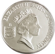 2 Pounds - Elizabeth II 50th Anniversary of Liberation; Silver Proof obverse image