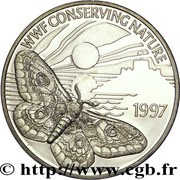 2 Pounds - Elizabeth II Emperor Moth, United Kingdom, 1997 reverse image