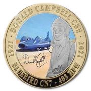 2 Pounds Donald Campbell - Bluebird CN; Silver Proof7, United Kingdom, 2021 reverse image