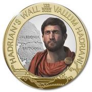 2 Pounds - Elizabeth II Hadrian's Wall - Emperor Hadrian; Silver Proof, United Kingdom, 2022 reverse image