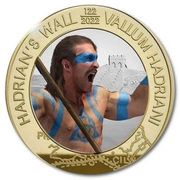 2 Pounds - Elizabeth II Hadrian's Wall - Pict Warrior; Silver Proof, United Kingdom, 2022 reverse image