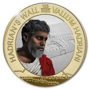 2 Pounds - Elizabeth II Hadrian's Wall - Severus Septimus; Silver Proof, United Kingdom, 2022 reverse image