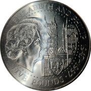 5 Pounds - Elizabeth II Golden Wedding, United Kingdom, 1997 reverse image
