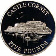 5 Pounds - Elizabeth II Castle Cornet; Silver Proof, United Kingdom, 1997 reverse image