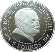 5 Pounds - Elizabeth II Sir Winston Churchill - Silver, United Kingdom, 1999 reverse image