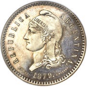 80 Centavos Fuertes Pattern obverse image