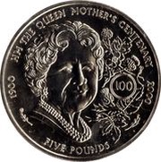 5 Pounds - Elizabeth II Queen Mother, United Kingdom, 2000 reverse image