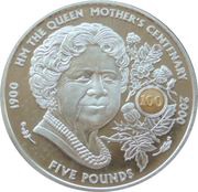 5 Pounds - Elizabeth II Queen Mother - Silver, United Kingdom, 2000 reverse image