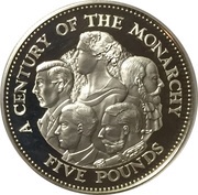 5 Pounds - Elizabeth II 20th Century Monarchs - Silver, United Kingdom, 2000 reverse image