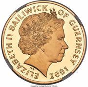 5 Pounds - Elizabeth II Queen Victoria Centennial; Gold Proof obverse image