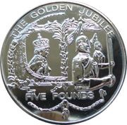 5 Pounds - Elizabeth II Golden Jubilee, United Kingdom, 2002 reverse image