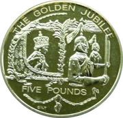 5 Pounds - Elizabeth II Golden Jubilee, United Kingdom, 2002 reverse image