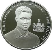 5 Pounds - Elizabeth II Prince William's 21st Birthday - Silver, United Kingdom, 2003 reverse image