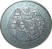 5 Pounds - Elizabeth II 17th Century Monarchs, United Kingdom, 2003 reverse image