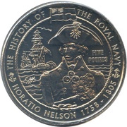 5 Pounds - Elizabeth II Admiral Nelson, United Kingdom, 2003 reverse image