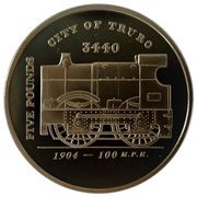 5 Pounds - Elizabeth II City of Truro; Silver Proof, United Kingdom, 2004 reverse image