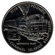 5 Pounds - Elizabeth II Channel Islands Boat Train, United Kingdom, 2004 reverse image