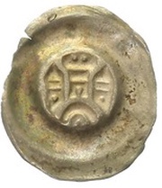 Denier Bracteate - Ottokar II small, Bohemia, 1253-1270 reverse image