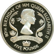 5 Pounds - Elizabeth II 80th Birthday, United Kingdom, 2006 reverse image