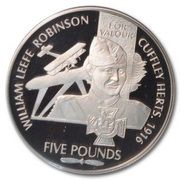 5 Pounds - Elizabeth II Victoria Cross - William Leefe Robinson, United Kingdom, 2006 reverse image