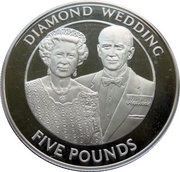 5 Pounds - Elizabeth II Queen Elizabeth II and Prince Philip, United Kingdom, 2007 reverse image