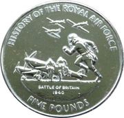 5 Pounds - Elizabeth II Battle of Britain 1940, United Kingdom, 2008 reverse image