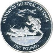 5 Pounds - Elizabeth II Battle of Britain 1940; Silver Proof, United Kingdom, 2008 reverse image