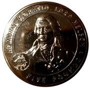5 Pounds - Elizabeth II Admiral Horatio Lord Nelson, United Kingdom, 2008 reverse image