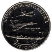 5 Pounds - Elizabeth II Falklands War 1982, United Kingdom, 2008 reverse image