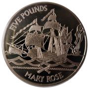 5 Pounds - Elizabeth II The Mary Rose, United Kingdom, 2009 reverse image