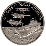 5 Pounds - Elizabeth II Naval Aviation - HMS Ark Royal, United Kingdom, 2009 reverse image