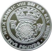 5 Pounds - Elizabeth II Henry VIII, United Kingdom, 2009 reverse image