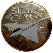 5 Pounds - Elizabeth II Concorde, United Kingdom, 2009 reverse image
