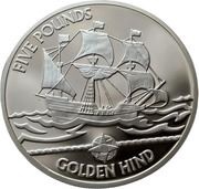 5 Pounds - Elizabeth II Golden Hind; Silver Proof, United Kingdom, 2009 reverse image