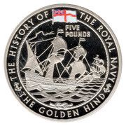5 Pounds - Elizabeth II Royal Navy - The Golden Hind, United Kingdom, 2009 reverse image