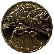 5 Pounds - Elizabeth II Evacuation of Dunkirk, United Kingdom, 2010 reverse image