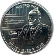 5 Pounds - Elizabeth II Winston Churchill, United Kingdom, 2010 reverse image